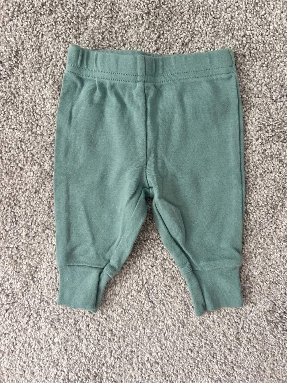 Kids Elastic Waist Drawstring Pants - Green & Gray